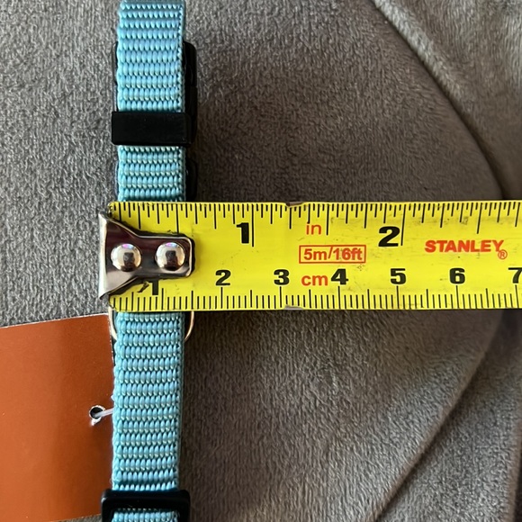 7-10” Adjustable Light Blue and Black Small Dog and Cat Collars - Picture 4 of 4
